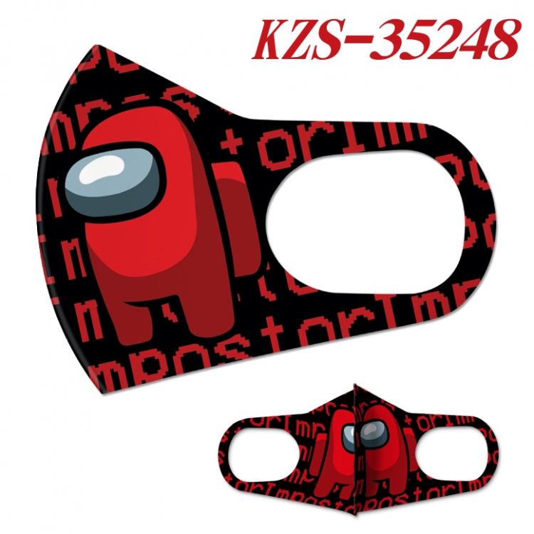 Among us Ice silk cotton double-sided printing mask price for 5 pcs KZS-35248A