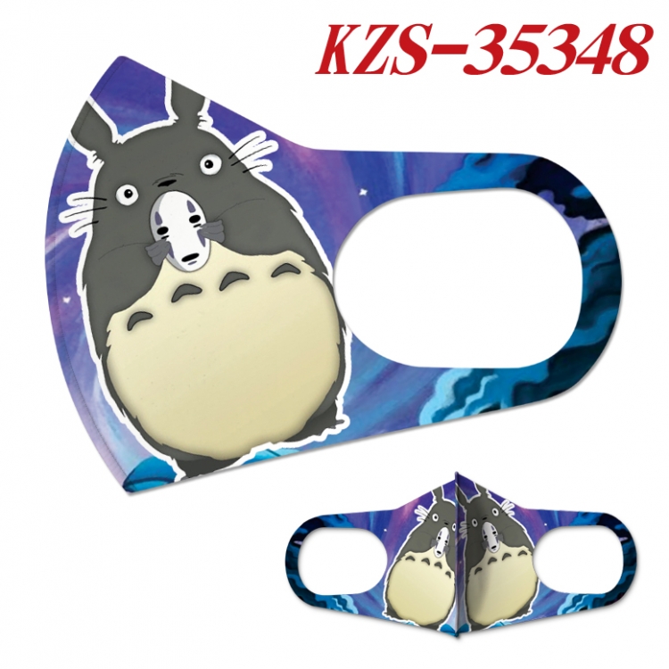 TOTORO Cartoon ice silk cotton double-sided printing mask price for 5 pcs  KZS-35348A