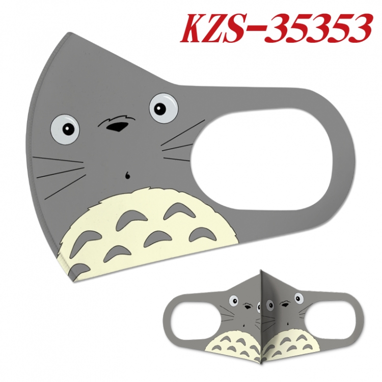 TOTORO Cartoon ice silk cotton double-sided printing mask price for 5 pcs KZS-35353A