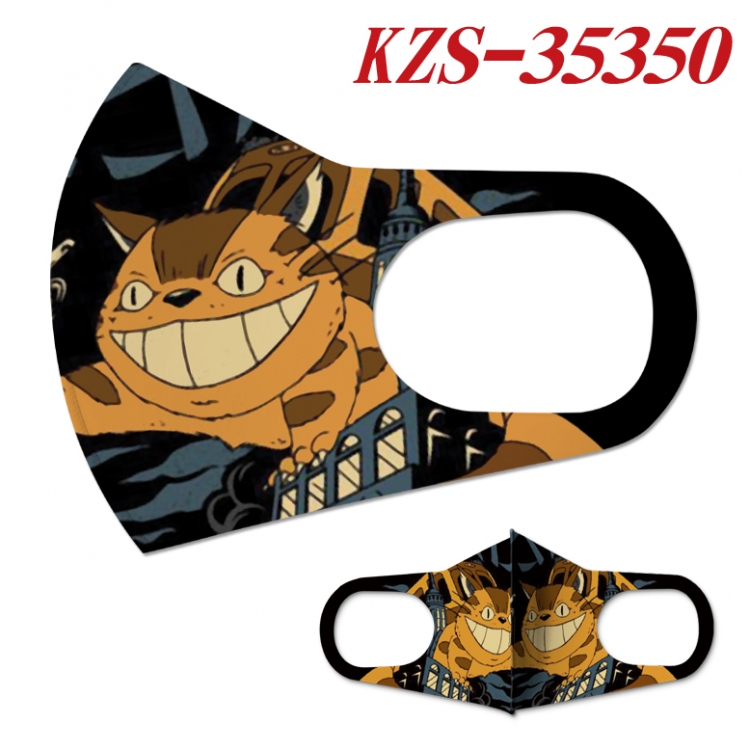 TOTORO Cartoon ice silk cotton double-sided printing mask price for 5 pcs KZS-35350A