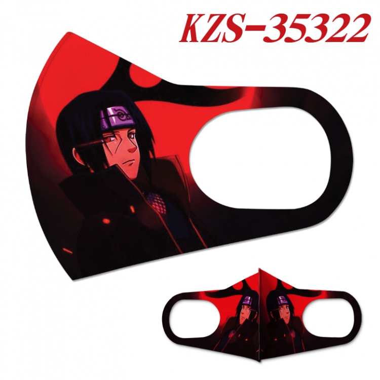 Naruto Anime ice silk cotton double-sided printing mask scarf price for 5 pcs  KZS-35322A