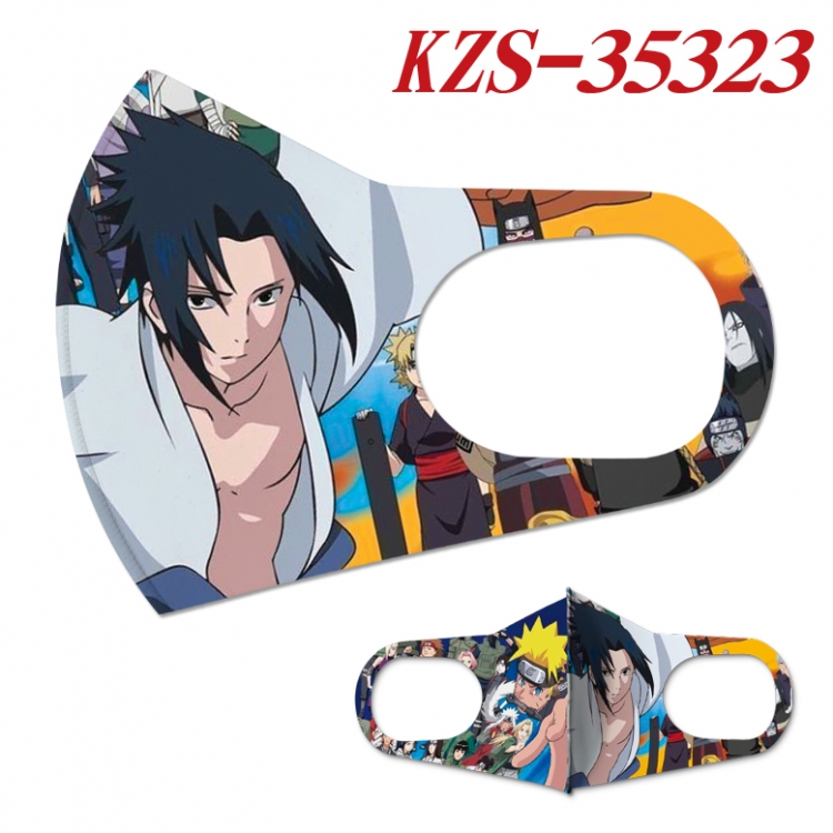 Naruto Anime ice silk cotton double-sided printing mask scarf price for 5 pcs  KZS-35323A