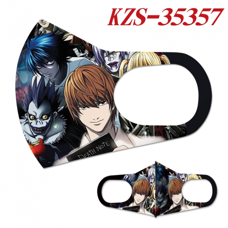 Death note Anime ice silk cotton double-sided printing mask scarf price for 5 pcs   KZS-35357A