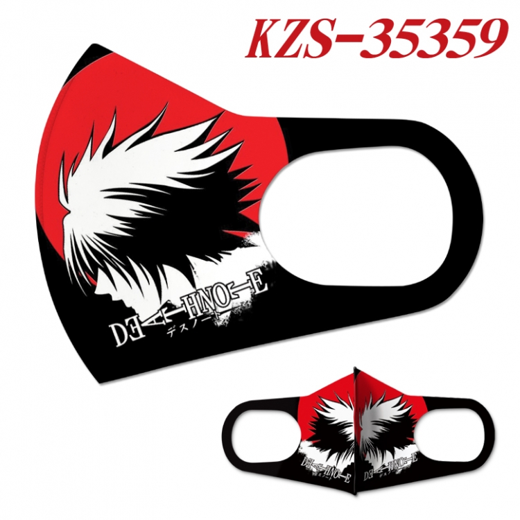 Death note Anime ice silk cotton double-sided printing mask scarf price for 5 pcs  KZS-35359A
