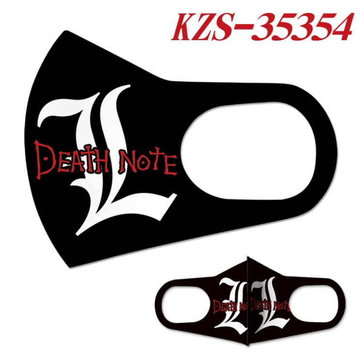 Death note Anime ice silk cotton double-sided printing mask scarf price for 5 pcs  KZS-35354A