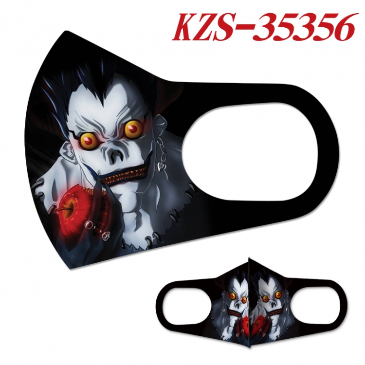Death note Anime ice silk cotton double-sided printing mask scarf price for 5 pcs   KZS-35356A