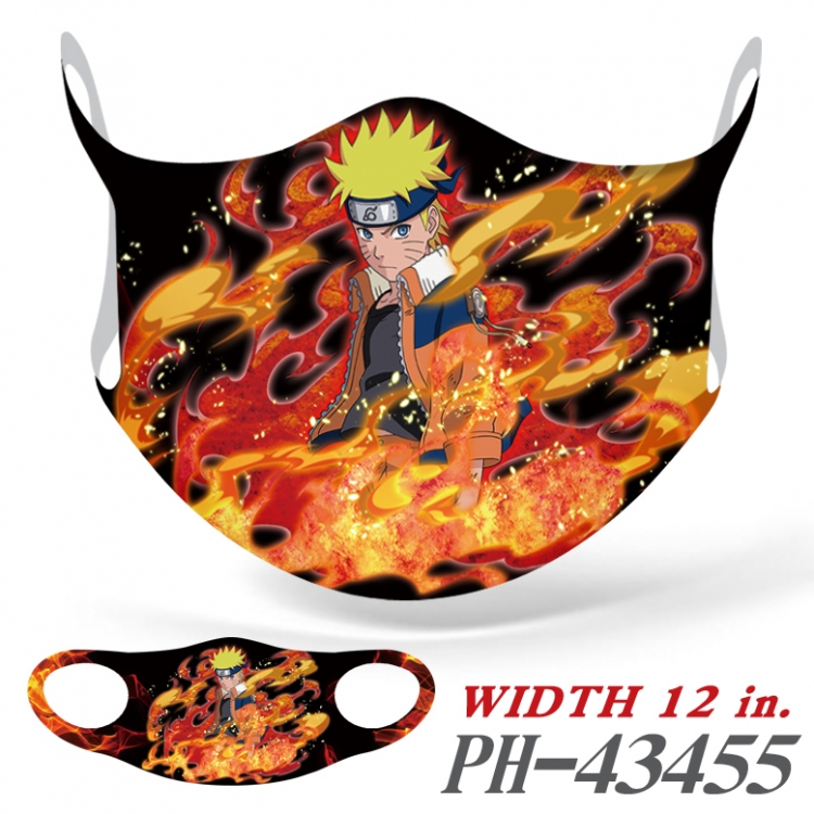 Naruto Full color Ice silk seamless Mask   price for 5 pcs   PH-43455A