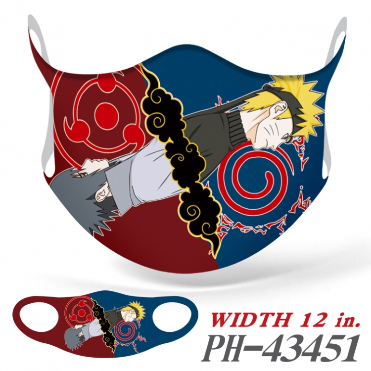 Naruto Full color Ice silk seamless Mask   price for 5 pcs  PH-43451A