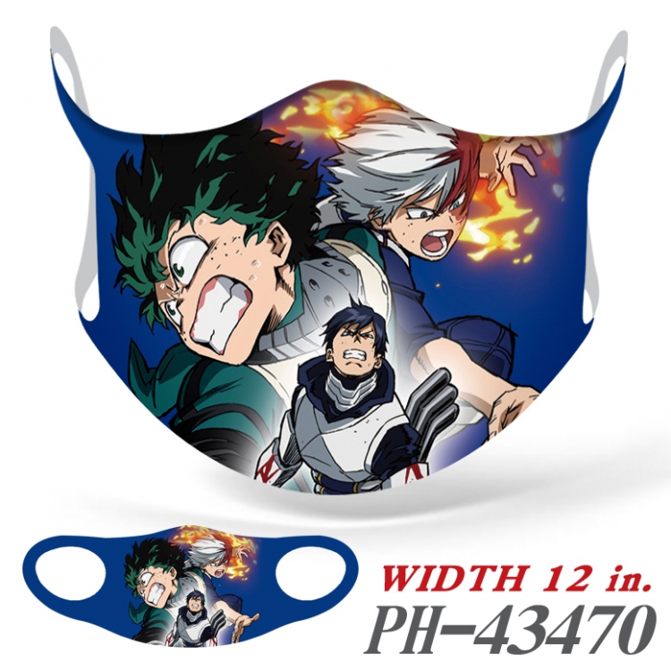 My Hero Academia Full color Ice silk seamless Mask   price for 5 pcs  PH-43470A