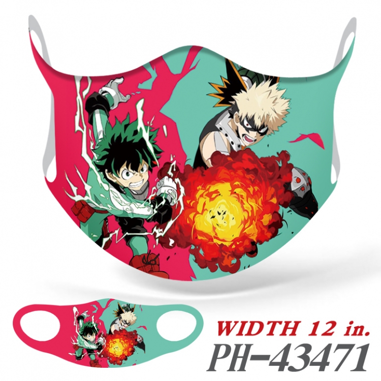 My Hero Academia Full color Ice silk seamless Mask   price for 5 pcs PH-43471A