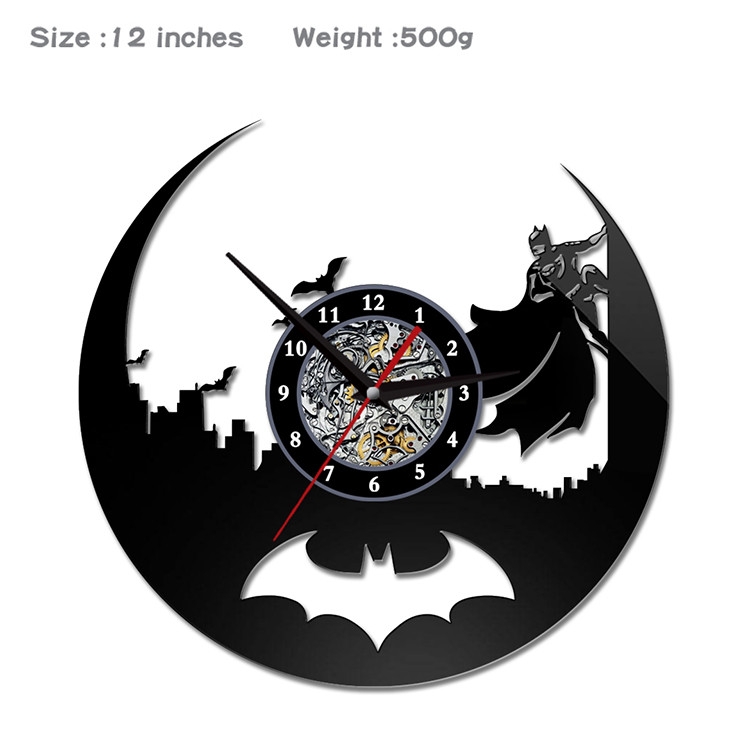 Batman  Creative painting wall clocks and clocks PVC material No battery BFX-013