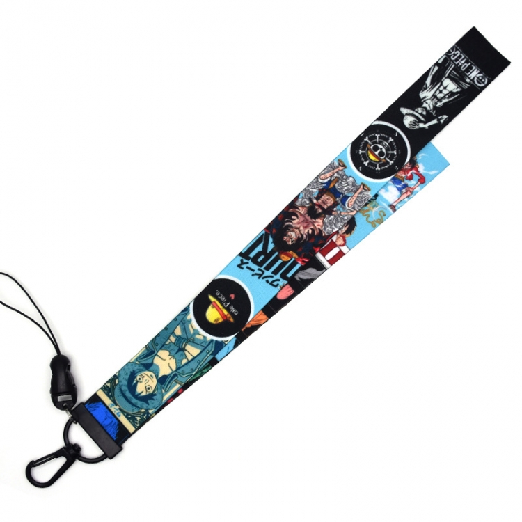 One Piece  Anime Black buckle short mobile phone lanyard  22.5cm price for 10 pcs