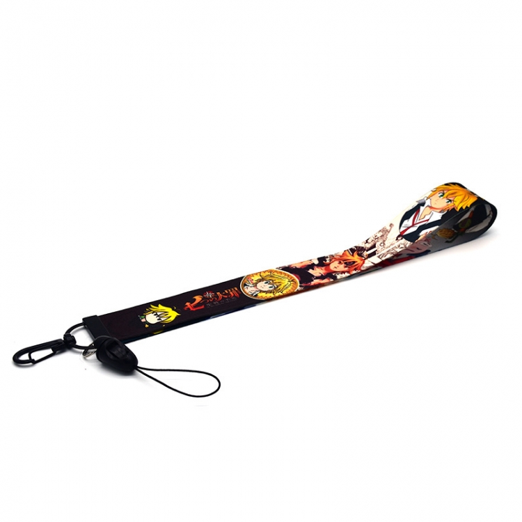 The Seven Deadly Sins  Anime Black buckle short mobile phone lanyard  22.5cm price for 10 pcs