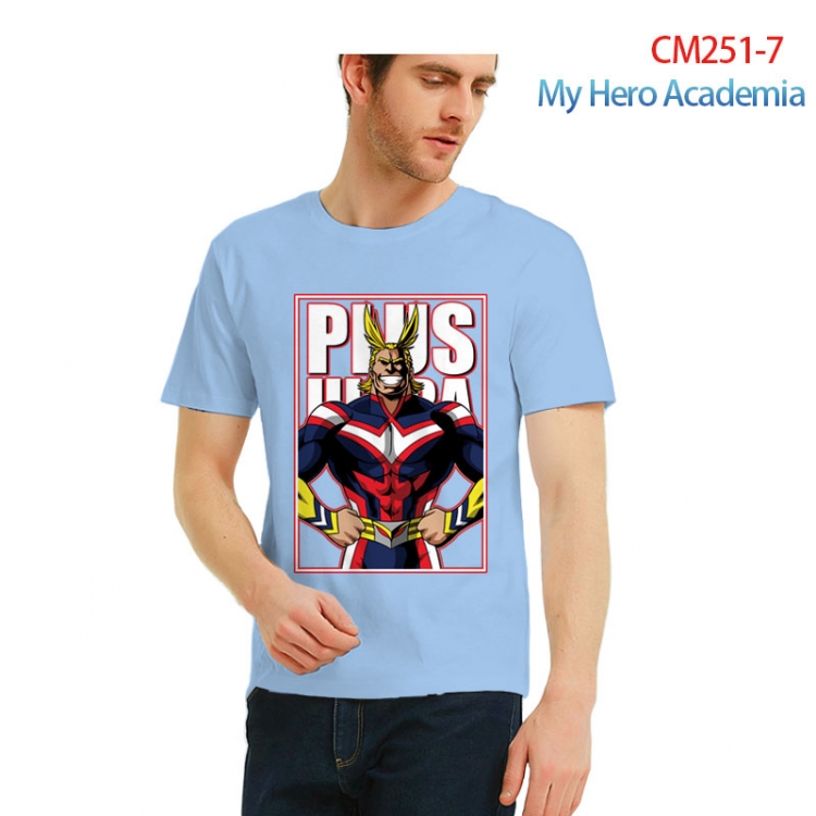 My Hero Academia male Printed short-sleeved cotton T-shirt from S to 3XL   CM251-7