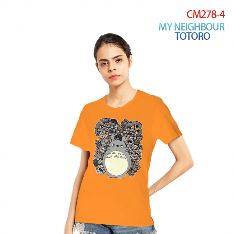 TOTORO Women's Printed short-sleeved cotton T-shirt from S to 3XL CM278-4
