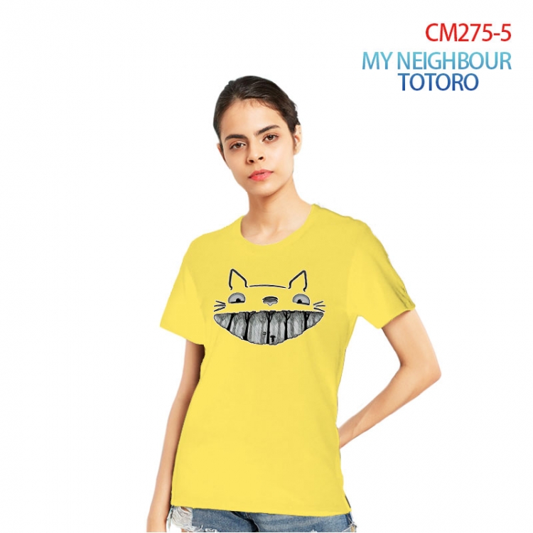 TOTORO Women's Printed short-sleeved cotton T-shirt from S to 3XL CM275-5