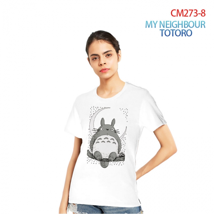 TOTORO Women's Printed short-sleeved cotton T-shirt from S to 3XL CM273-8