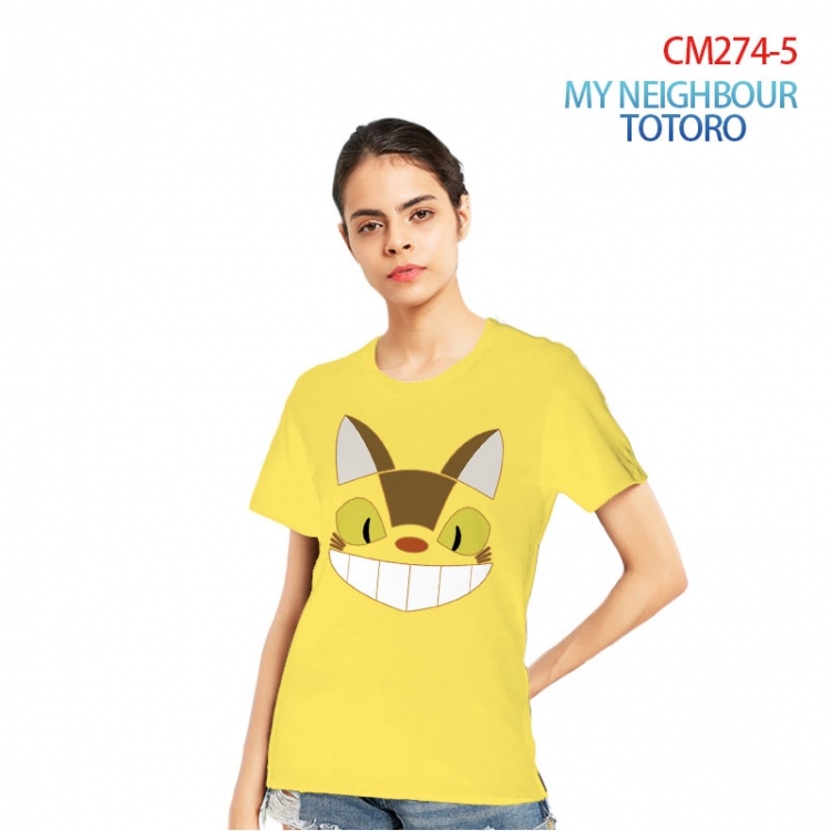 TOTORO Women's Printed short-sleeved cotton T-shirt from S to 3XL CM274-5