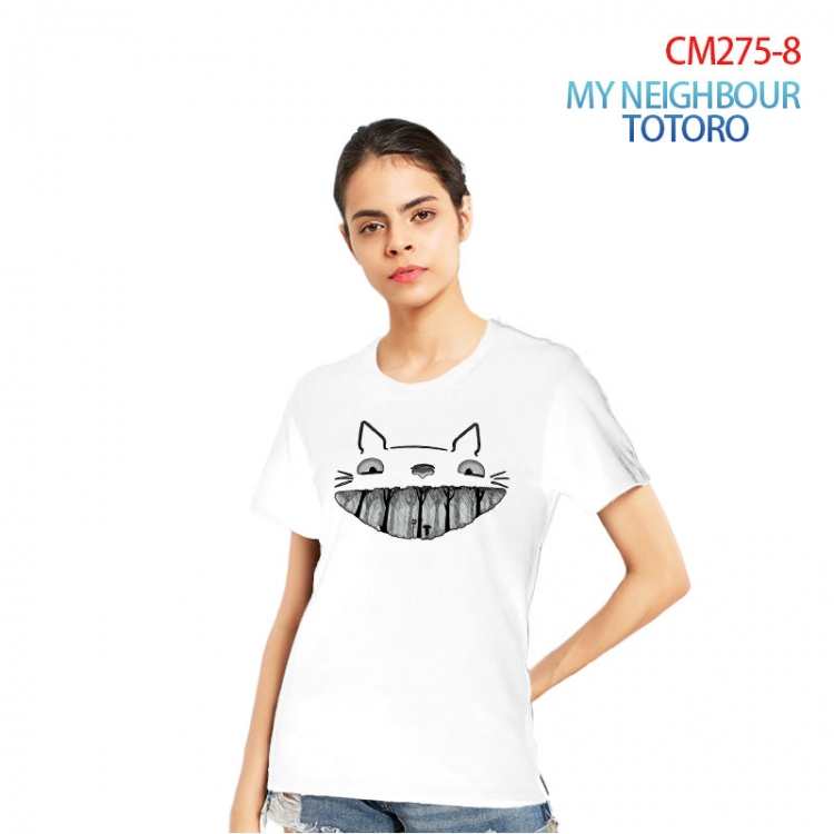 TOTORO Women's Printed short-sleeved cotton T-shirt from S to 3XL CM275-8