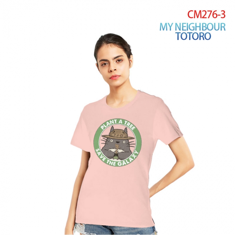 TOTORO Women's Printed short-sleeved cotton T-shirt from S to 3XL  CM276-3