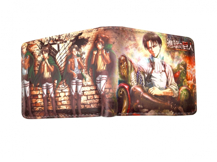 Shingeki no Kyojin  two fold  Short wallet 11X9.5CM 60G style A