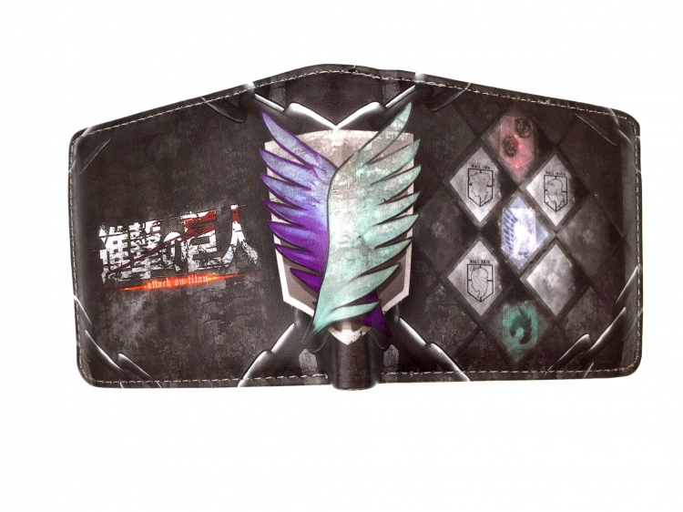 Shingeki no Kyojin  two fold  Short wallet 11X9.5CM 60G style C