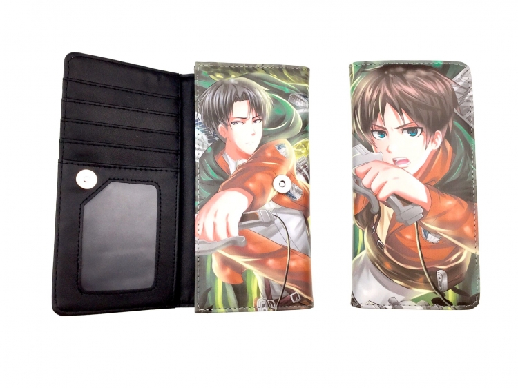 Shingeki no Kyojin Anime full color button PU long wallet style  E