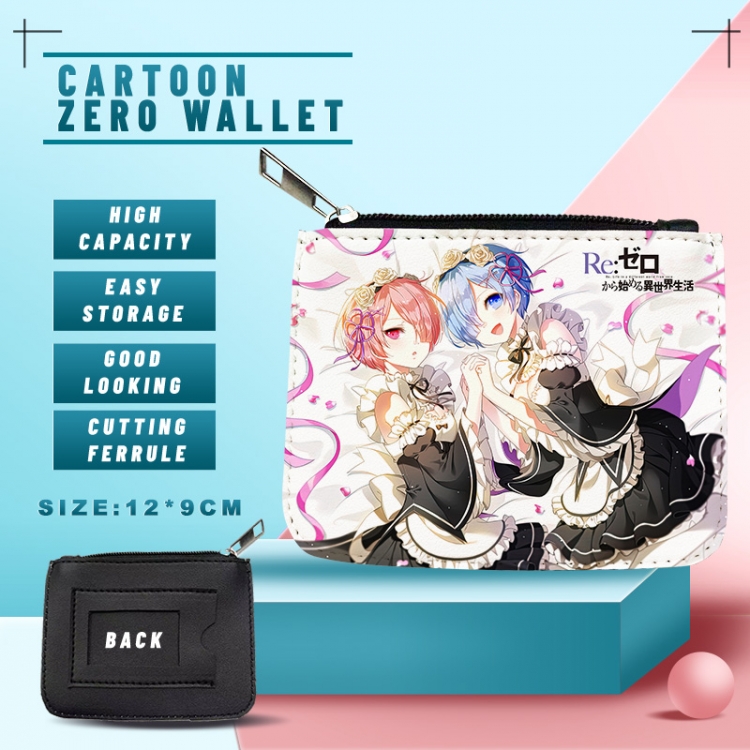 Re:Zero kara Hajimeru Isekai Seikatsu PU storage bag card wallet purse style B price for 5 pcs