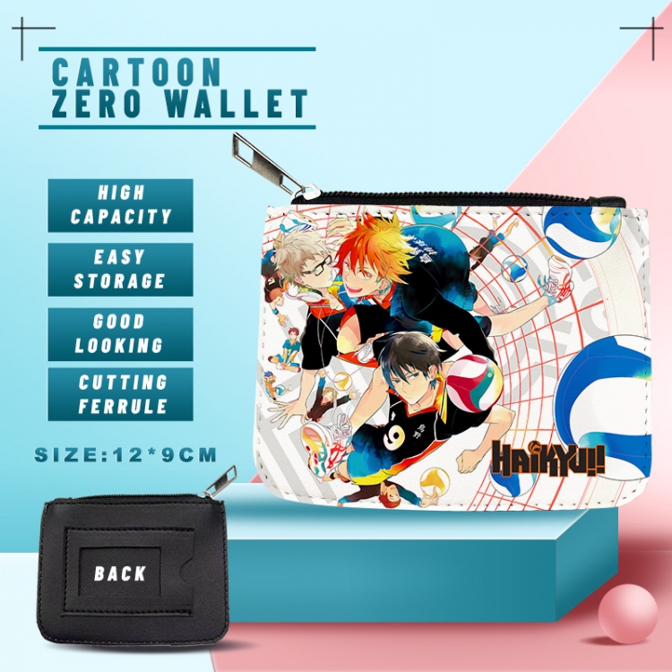 Haikyuu!! PU storage bag card wallet purse style B price for 5 pcs