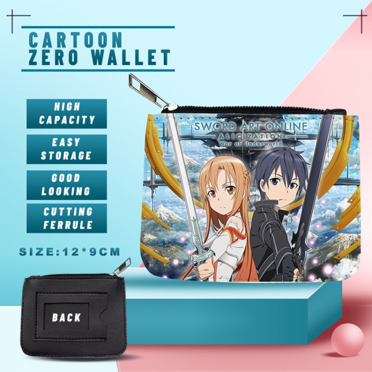 Sword Art Online PU storage bag card wallet purse style B price for 5 pcs