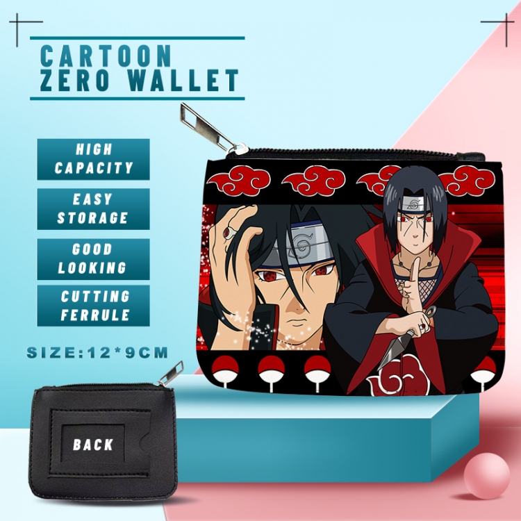 Naruto Animatio PU storage bag card wallet purse  12X9cm  price for 5 pcs