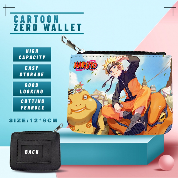 Naruto Animatio PU storage bag card wallet purse  12X9cm  price for 5 pcs