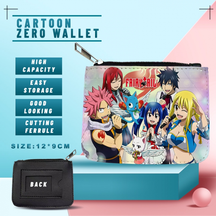 Fairy tail  PU storage bag card wallet purse 12X9cm