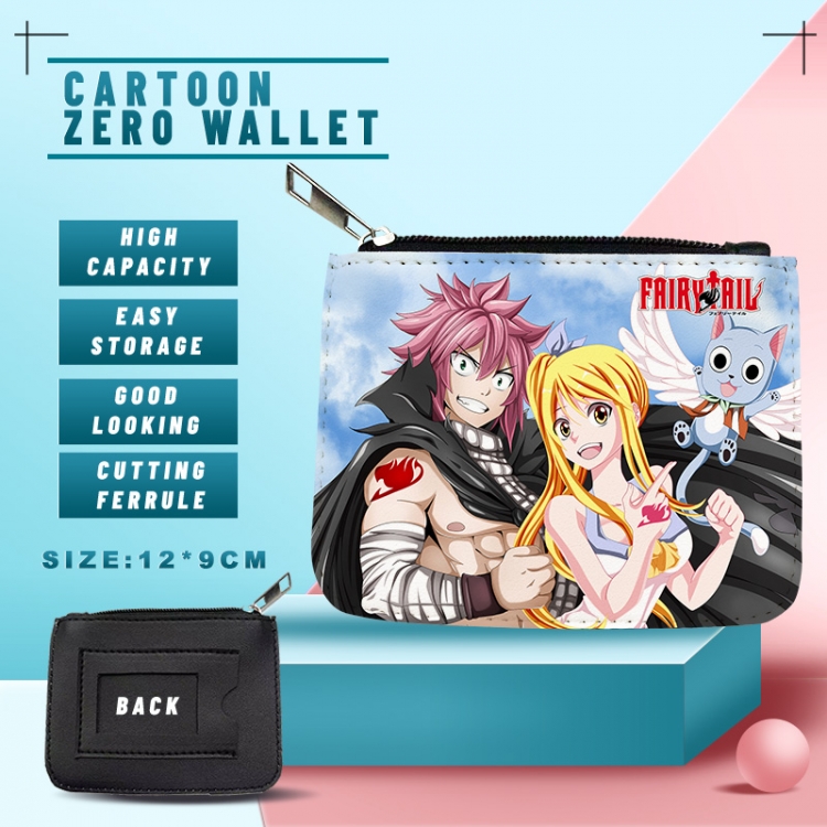 Fairy tail  PU storage bag card wallet purse 12X9cm
