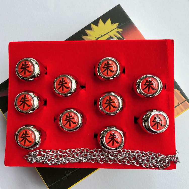 Naruto  Akatsuki Ring Vermilion Ringa set of 8