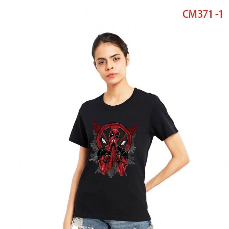 Spiderman Women's Printed short-sleeved cotton T-shirt from S to 3XL CM 371 1