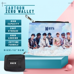 BTS PU storage bag card wallet...