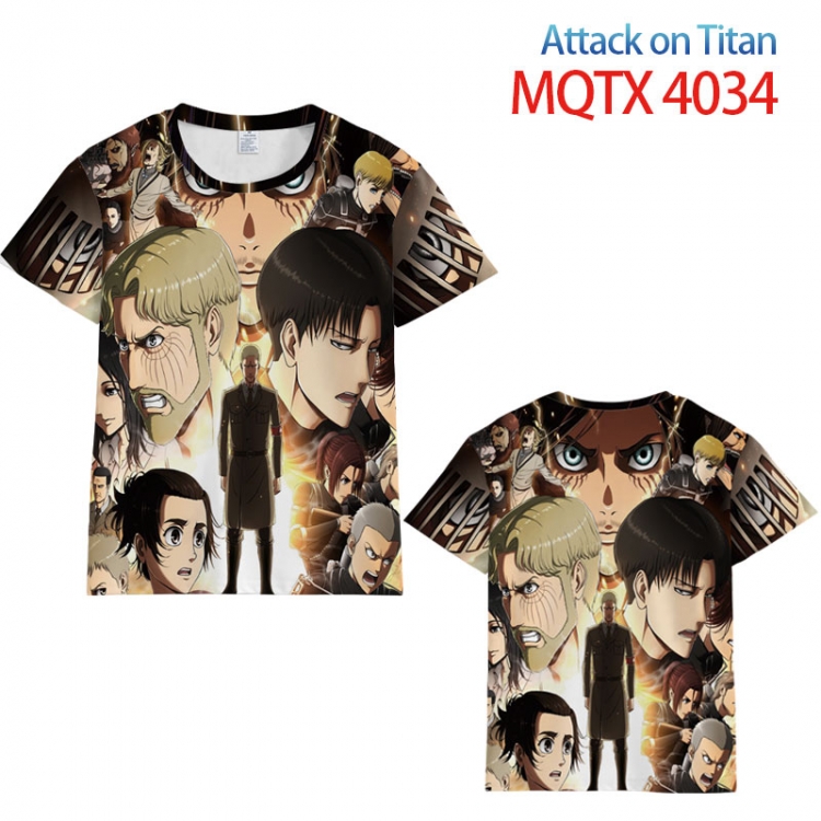 Shingeki no Kyojin full color printed short-sleeved T-shirt  from  S to 5XL MQTX4034