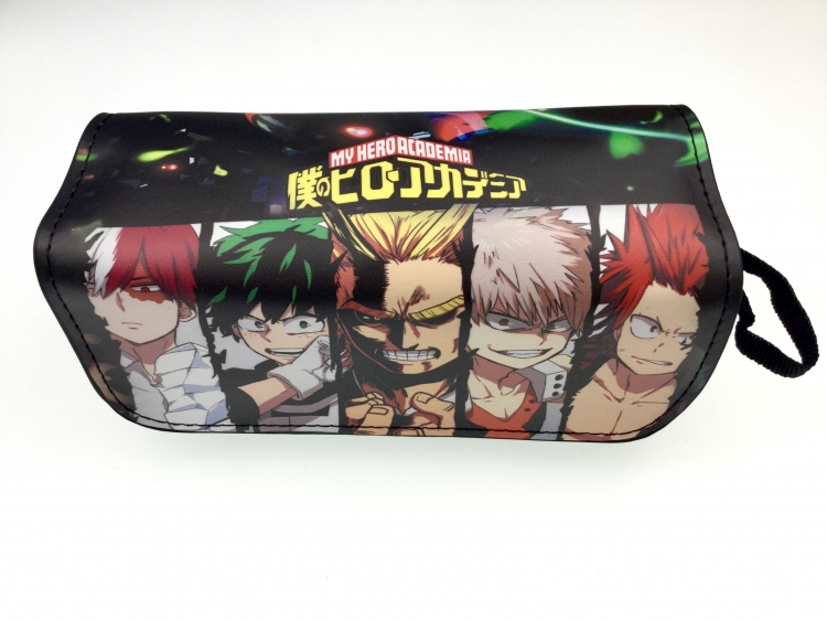 My Hero Academia Double zipper PU pencil Bag 20X10X7.5M 140G Style A