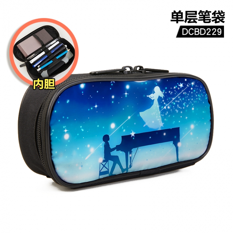 Your Lie in April Anime single layer waterproof pen case 25X7X12CM DCBD229