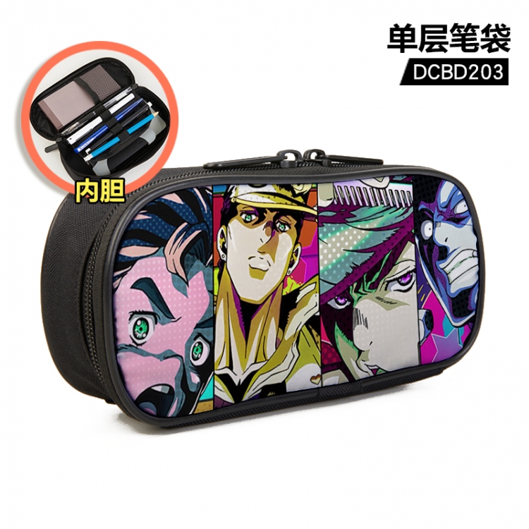 JoJos Bizarre Adventure Anime single layer waterproof pen case 25X7X12CM DCBD203