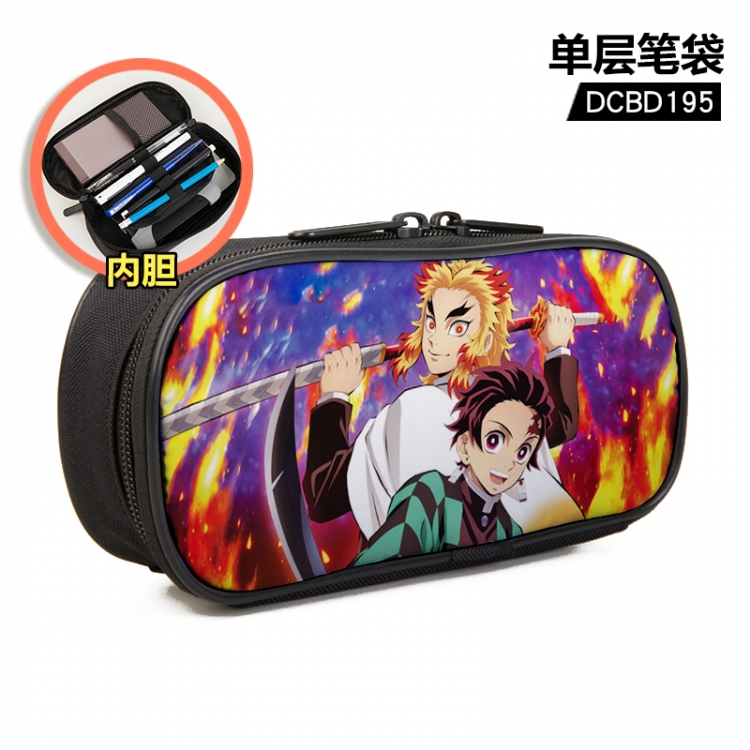 Demon Slayer Kimets Anime single layer waterproof pen case 25X7X12CM DCBD195