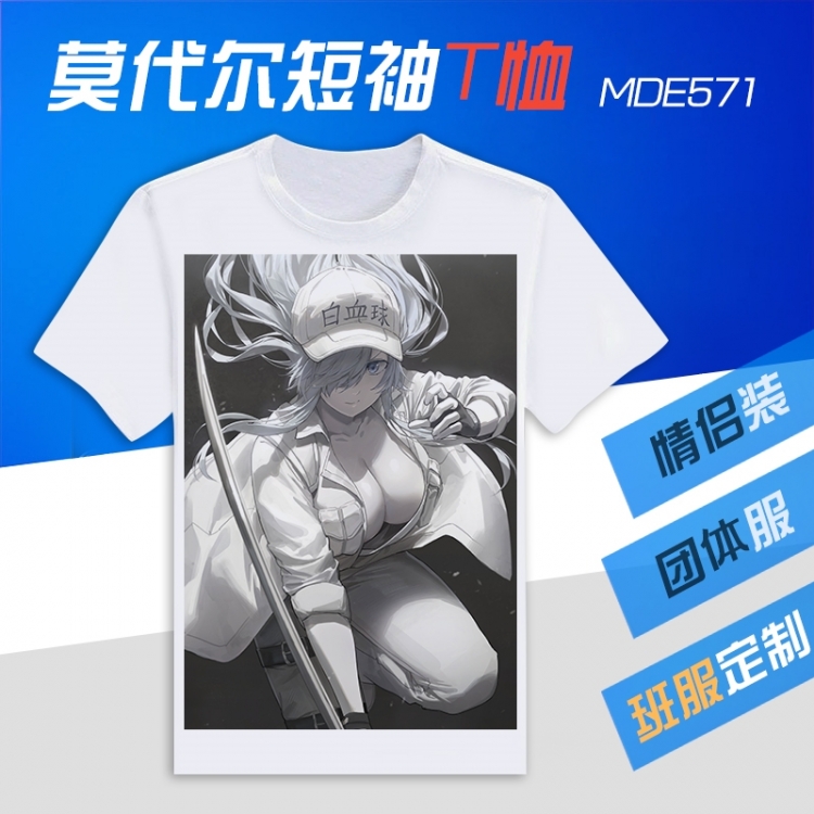 Working cell Animation Round neck modal T-shirt  can be customized by single style MDE571