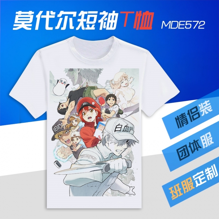 Working cell Animation Round neck modal T-shirt  can be customized by single style MDE572