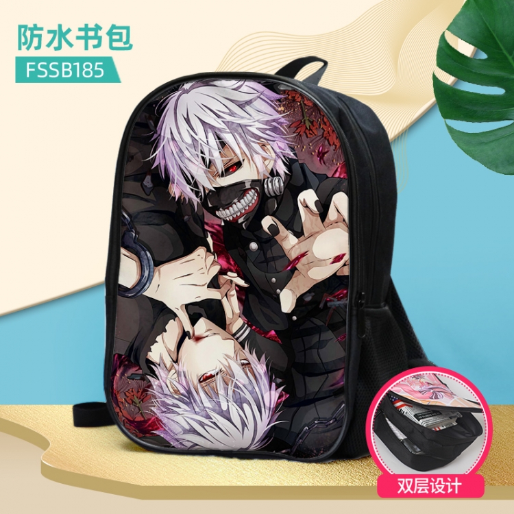 Tokyo Ghoul Anime double-layer waterproof schoolbag about 40×30×17cm, single style can be customized FSSB185