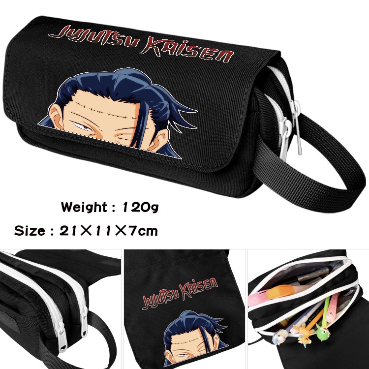 Jujutsu Kaisen Portable waterproof double-layer pencil case Pencil Bag  20x11x7cm
