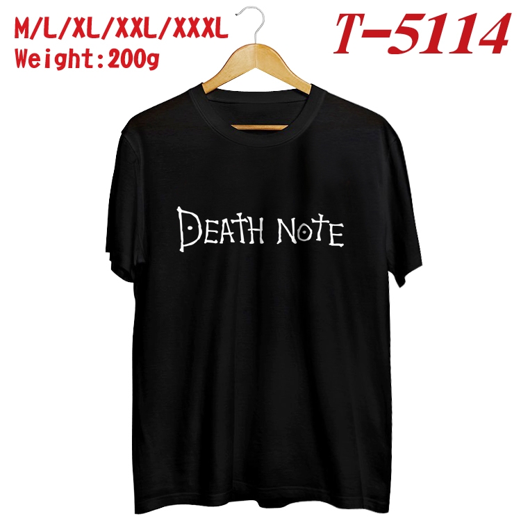 Death note Anime digital printed cotton T-shirt  T-5114