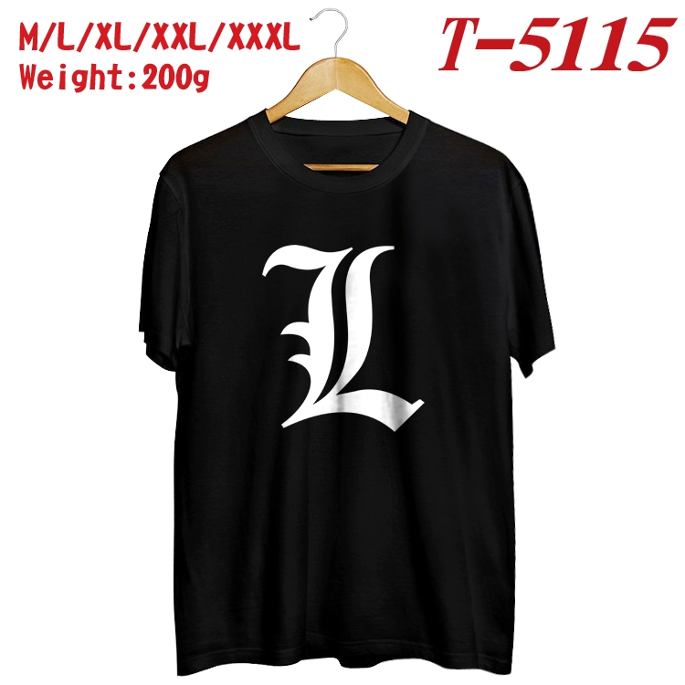 Death note Anime digital printed cotton T-shirt  T-5115