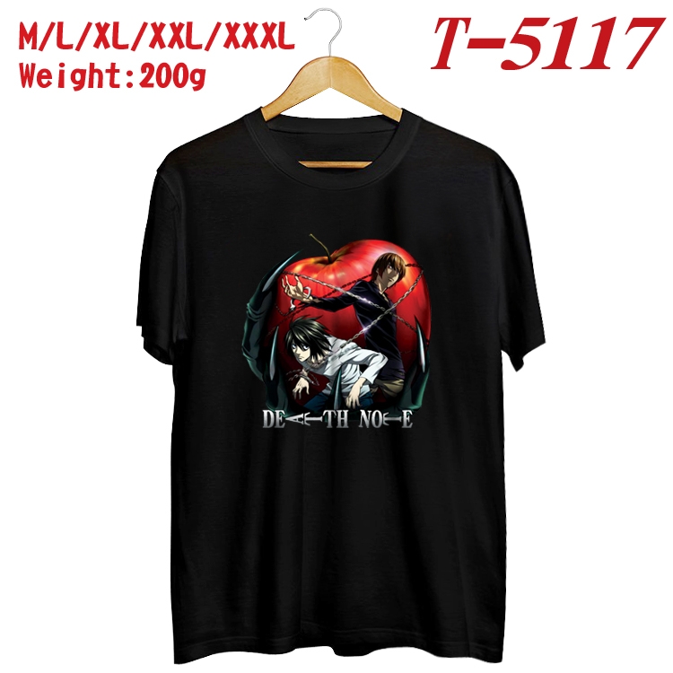 Death note Anime digital printed cotton T-shirt  T-5117