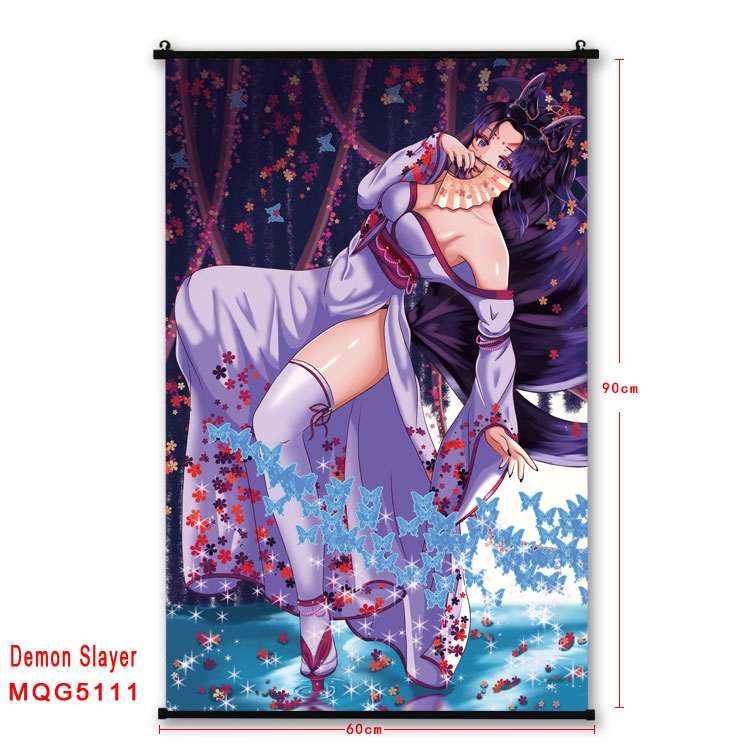 Demon Slayer Kimets Anime plastic pole cloth painting Wall Scroll 60X90CM MQG5111
